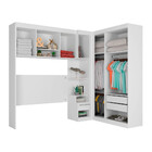 Quarto Modulado Casal De Canto 6 Portas 3 Gavetas Com Régua L