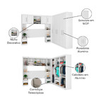 Quarto Modulado Casal De Canto 9 Portas 4 Gavetas Com Ponte D