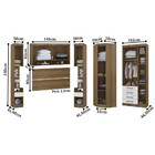 Quarto Modulado Casal De Canto Diagonal Com Guarda-roupas Mal