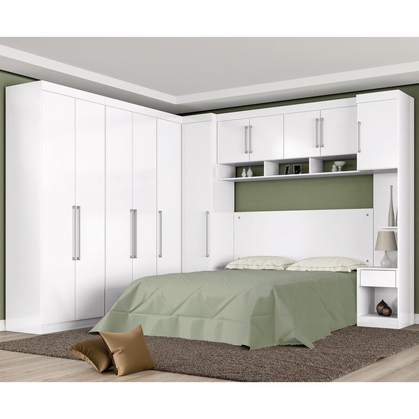 Quarto Modulado Casal Modena 7 Pecas Composicao 10 Demobile Leroy Merlin