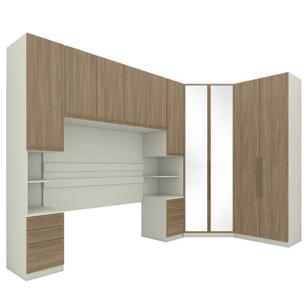 Quarto Modulado Casal Predileto 5 Peças Com Closet - Móveis H