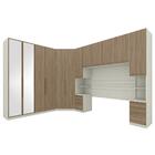 Quarto Modulado Casal Seletto 6 Peças Com Espelho - Móveis He