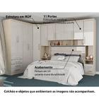 Quarto Modulado Casal Smart 11 Portas 8 Gavetas Branco