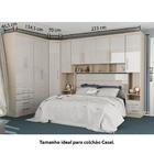 Quarto Modulado Casal Smart 11 Portas 8 Gavetas Branco