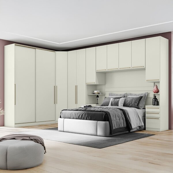 Quarto Modulado Completo Casal 6 Peças 11 Portas 9 Gavetas Se