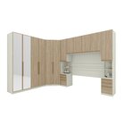 Quarto Modulado Completo Casal 6 Peças 12 Portas 12 Gavetas S