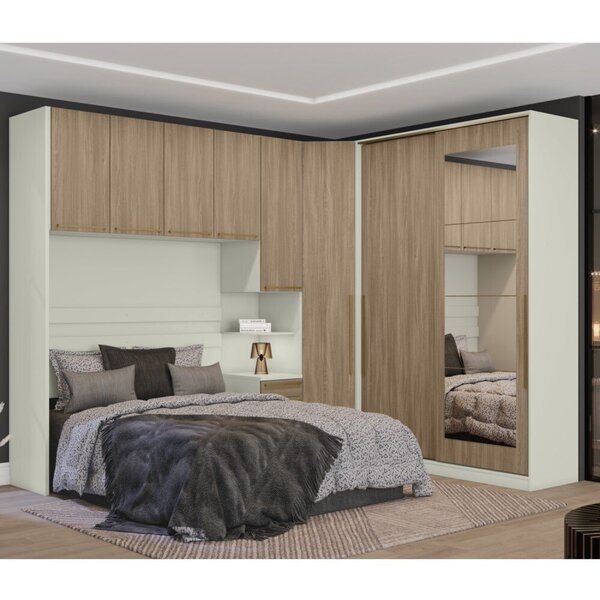 Quarto Modulado Completo Casal 6 Peças 8 Portas 6 Gavetas Pre