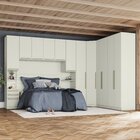 Quarto Modulado Completo Casal 7 Peças 12 Portas 9 Gavetas Em