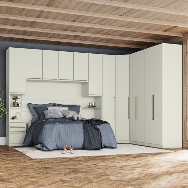 Quarto Modulado Completo Casal 7 Peças 12 Portas 9 Gavetas Se