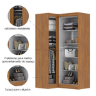 Quarto Modulado De Canto Madrid Com 3 Portas Maxel