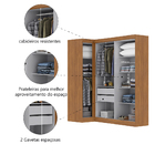 Quarto Modulado De Canto Madrid Com 5 Portas E 2 Gavetas Maxel