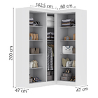 Quarto Modulado De Canto Madrid Com 5 Portas Maxel