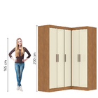 Quarto Modulado De Canto Madrid Com 5 Portas Maxel