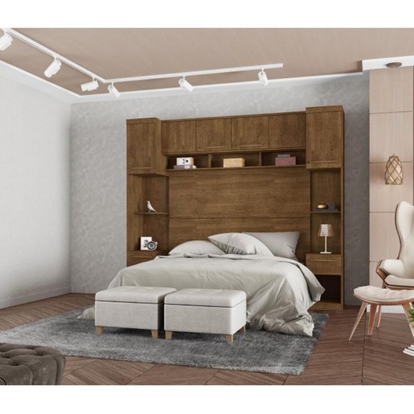 Quarto Modulado Gold Casal Com Criado Mudo Cabeceira Armario Aereo Malbec Leroy Merlin 55 ideias de cabeceira para quartos de casal. quarto modulado gold casal com criado