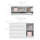 Quarto Modulado Infantil Com Cômoda Eloisa E Berço Universo M