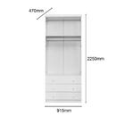 Quarto Modulado Infantil Com Guarda Roupa 02 Portas Eloísa Br