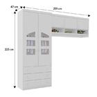 Quarto Modulado Infantil Eloisa Com Guarda Roupa 2 Portas E P