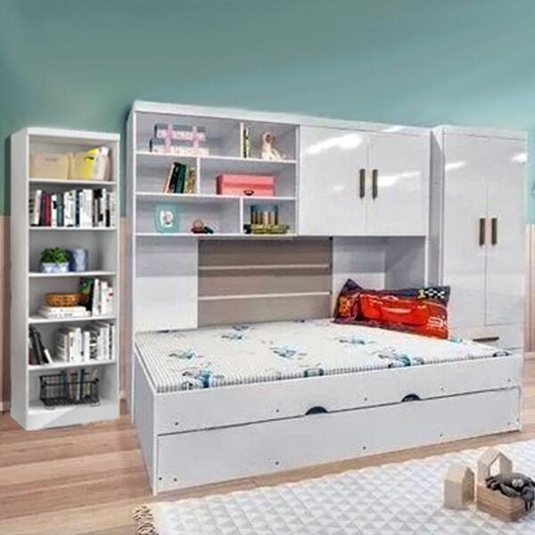 Quarto Modulado Juvenil Com Guarda Roupa 2 Portas, Modulo