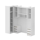 Quarto Modulado Solteiro Mdf 4 Peças Lotus Branco