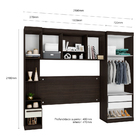 Quarto Modulado Star Casal 4 Peças Poliman Amêndoa Off White