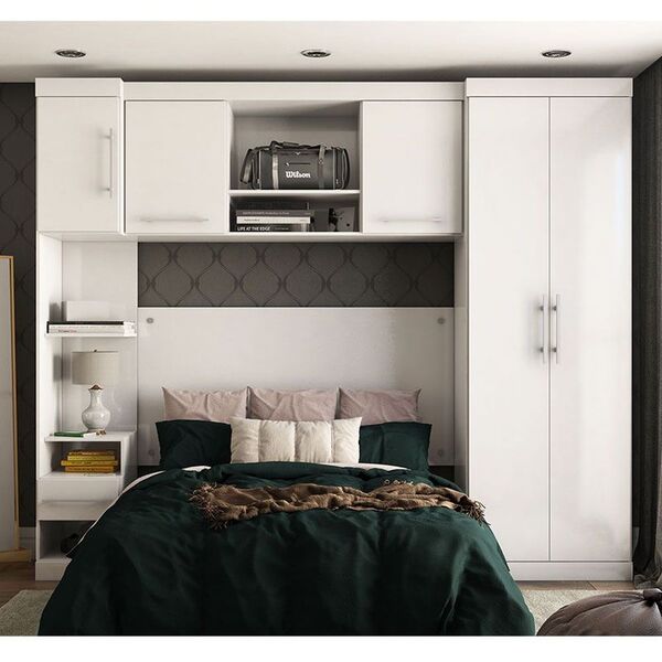 Quarto Modulado Star Casal 4 Peças Poliman Branco