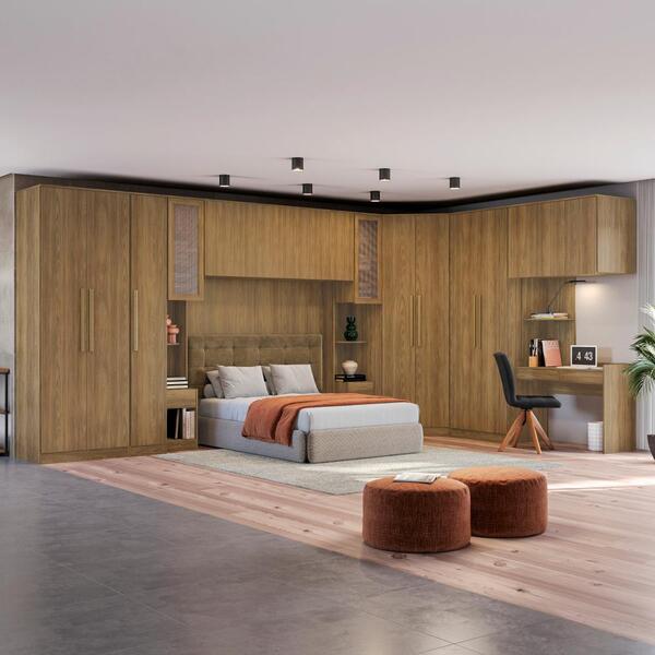 Quarto Modular Kappesberg Adapt Nogueira 12 Peças 470cm X 290