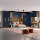 Quarto Modular Kappesberg Adapt Nogueira/azul Profundo 12 Peç