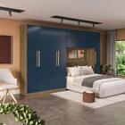 Quarto Modular Kappesberg Adapt Nogueira/azul Profundo 5 Peça