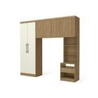 Quarto Modular Prisma Freijó/off White 5 Peças