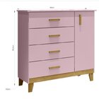 Quarto Para Bebê 1 Berço Lecce 1 Cômoda 1 Porta 4 Gavetas Udi