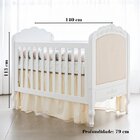 Quarto Para Bebê Berço Mini Cama E Cômoda 4 Gavetas Versaille