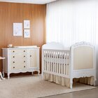 Quarto Para Bebê Berço Mini Cama E Cômoda 4 Gavetas Versaille