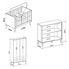 Quarto Para Bebê Completo Berço Retrô Com Cômoda E Guarda Rou