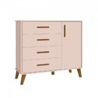 Quarto Para Bebê Completo Berço Retrô Com Cômoda E Guarda Rou