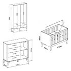 Quarto Para Bebê Completo Berço Retrô Com Cômoda E Guarda Rou
