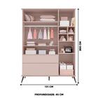 Quarto Para Bebê Completo Com Berço Guarda Roupa E Cômoda Ros