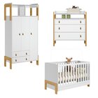 Quarto Para Bebê Completo Com Roupeiro Cômoda E Berço Fantasi