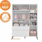 Quarto Para Bebê Completo Melinda Com Roupeiro Cômoda E Berço