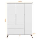 Quarto Para Bebê Completo Melinda Com Roupeiro Cômoda E Berço