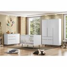 Quarto Para Bebê Completo Melinda Com Roupeiro Cômoda E Berço