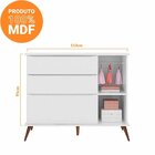 Quarto Para Bebê Completo Melinda Com Roupeiro Cômoda E Berço
