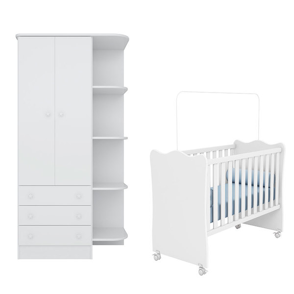 Berço com colchão e guarda roupa clearance