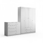 Quarto Para Bebê Infantil Com 01 Guarda Roupa 4 Portas 2 Gave