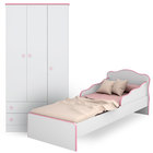 Quarto Para Bebê Mini Cama E Guarda Roupa Doce Sonho Branco E