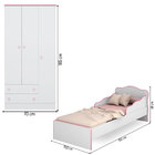 Quarto Para Bebê Mini Cama E Guarda Roupa Doce Sonho Branco E