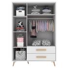 Quarto Prime Vintage Com Guarda-roupa E Cama Mdf Multimóveis