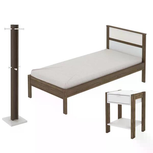 Quarto Solteiro 3 Peças Cm8004 Az1016 Az1018 Qt1 Tecno Mobili