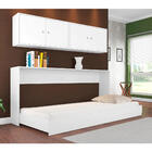 Quarto Solteiro Cama Articulável Sun E 2 Armários Aéreo - Bra