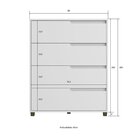 Quarto Solteiro Com Guarda-roupa 2 Portas De Correr, Cômoda E