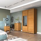 Quarto Solteiro Com Guarda-roupa 2 Portas De Correr, Cômoda E